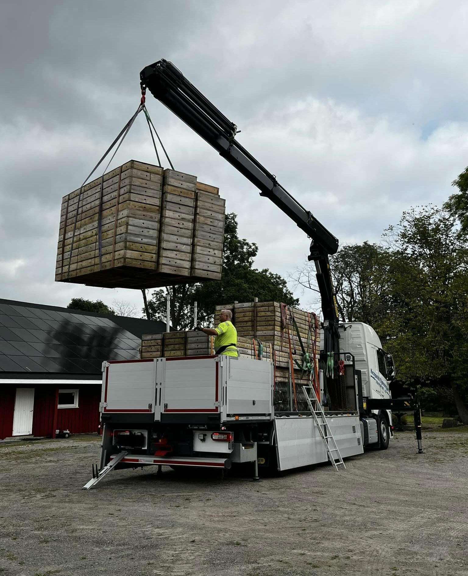 levering med kran